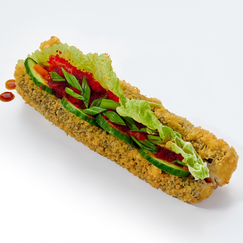 Хот дог с лососем