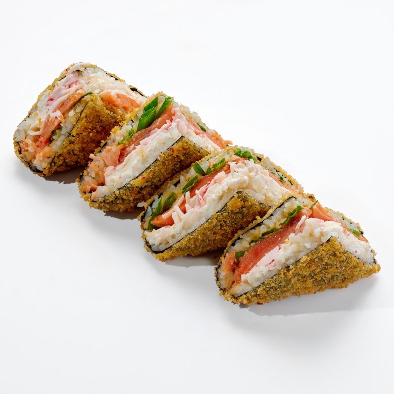 Сэндвич с копч.лососем и крабом