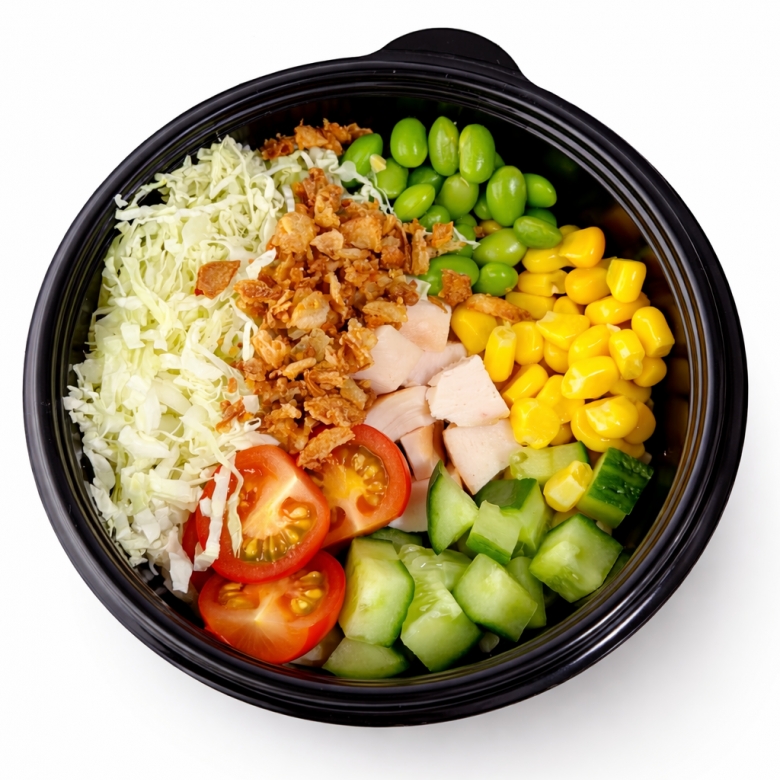 Поке с копченой курицей